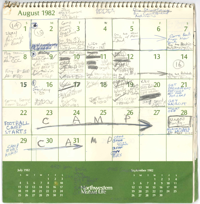 Illustration for article titled Well, Here's Brett Kavanaugh's Calendar From the Summer of 1982